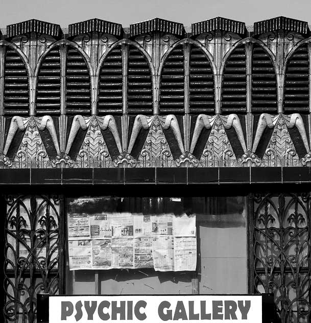 Former Selig Clothing Store, 1931, Arthur E. Harvey - black and gold glazed terra cotta Art Deco - Third Street and Western Avenue, Koreatown, Los Angeles