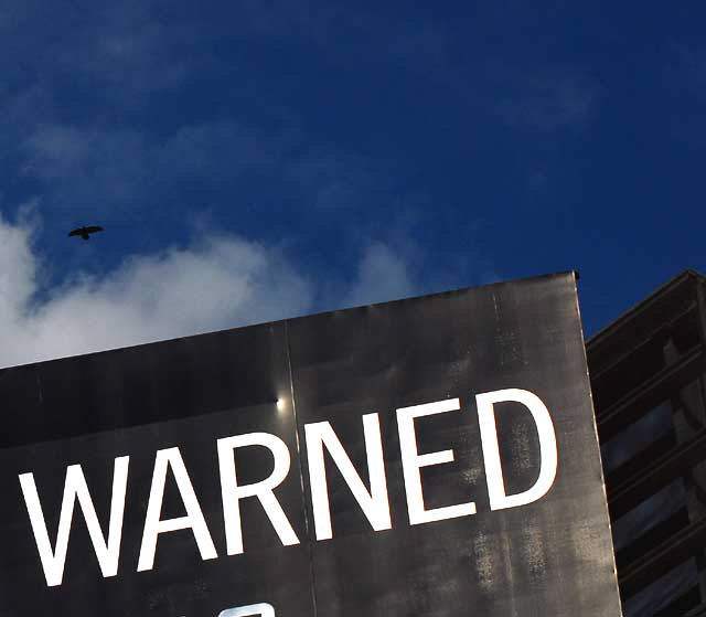 Black Billboard, Blue Sky and Pigeon - Sunset Boulevard 