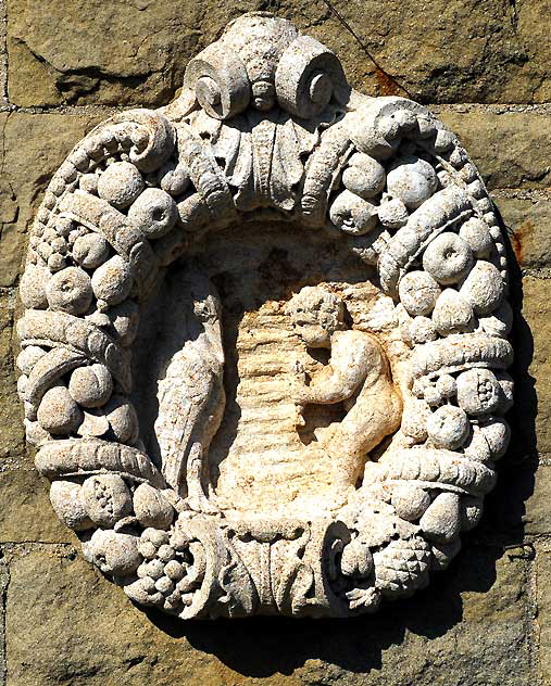 Decorative Plaque, the Garden of Greystone Mansion, Beverly Hills