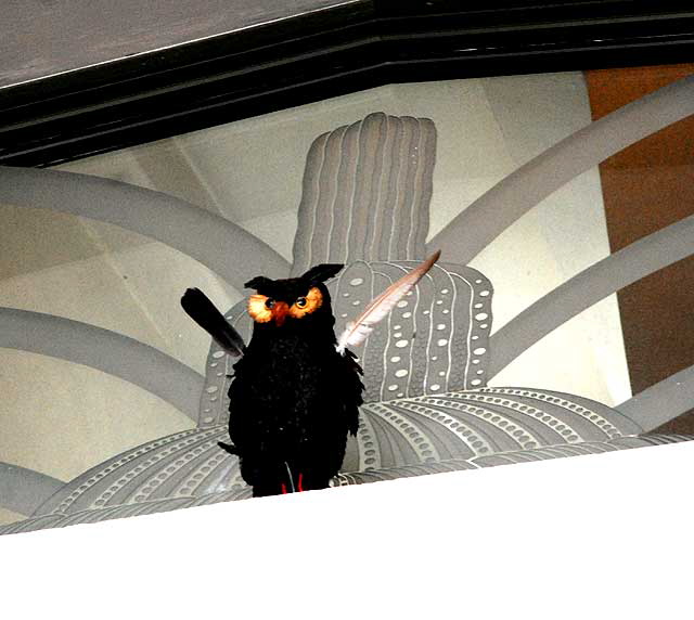 Owl and Art Deco transom, Hollywood Center Building, Hollywood Boulevard at Cherokee