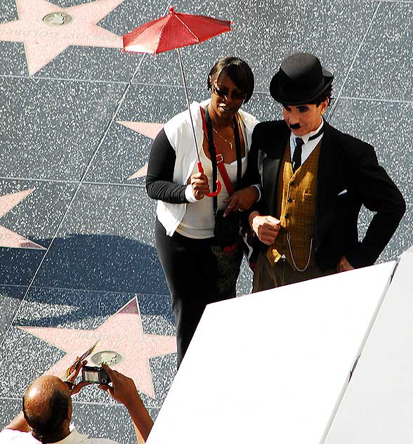 Charlie Chaplin impersonator, Hollywood Boulevard