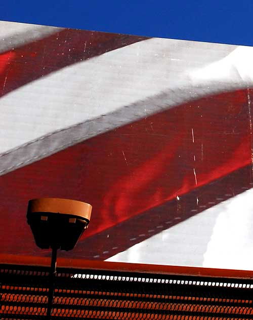 Flag billboard, Melrose and Highland