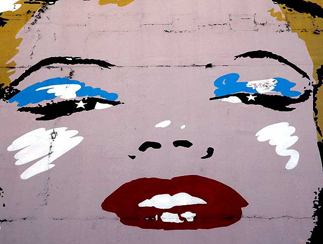 Marilyn Monroe graphic, alley off La Brea, Hollywood