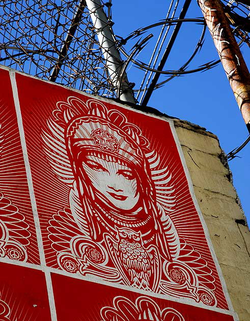 Shepard Fairey alley, off Sunset Boulevard near Alvarado in Echo Park