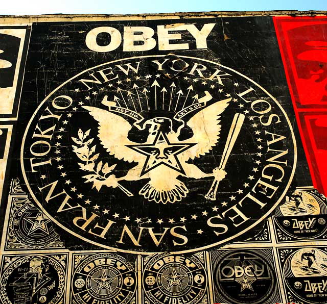 Shepard Fairey alley, off Sunset Boulevard near Alvarado in Echo Park