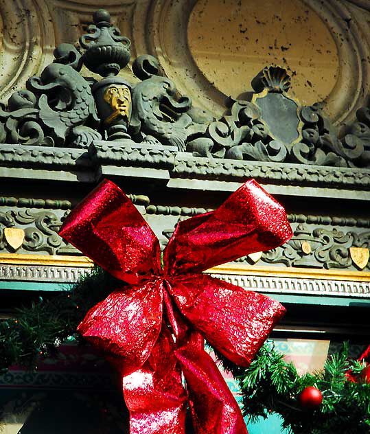 Christmas bow, El Capitan Theater, Hollywood Boulevard