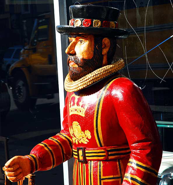 Wooden Beefeater, antique shop, Melrose Avenue