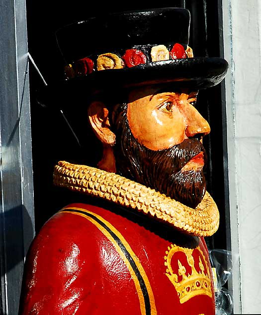 Wooden Beefeater, antique shop, Melrose Avenue