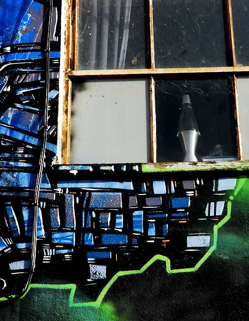 Lava Lamp in an alley window, south of La Brea and Willoughby 