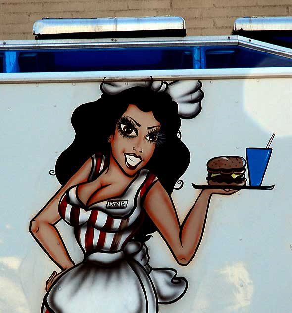 "Doris" - figure painted on LA Taco Truck  