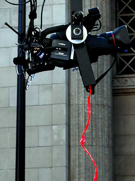 Wednesday, December 16, 2009, setting up for the world premiere of the James Cameron film Avatar at Grauman's Chinese Theater, Hollywood Boulevard