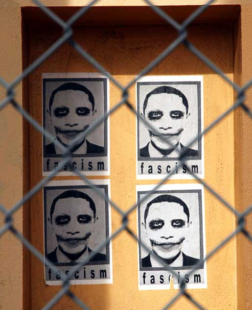 Anti-Obama posters, Sunset Boulevard, Hollywood