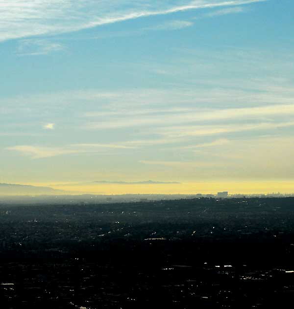 Catalina Island - view from the Griffith Park Observatory above Hollywood - Friday, December 18, 2009
