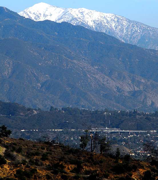 Snow-covered Mountains - view from the Griffith Park Observatory above Hollywood - Friday, December 18, 2009