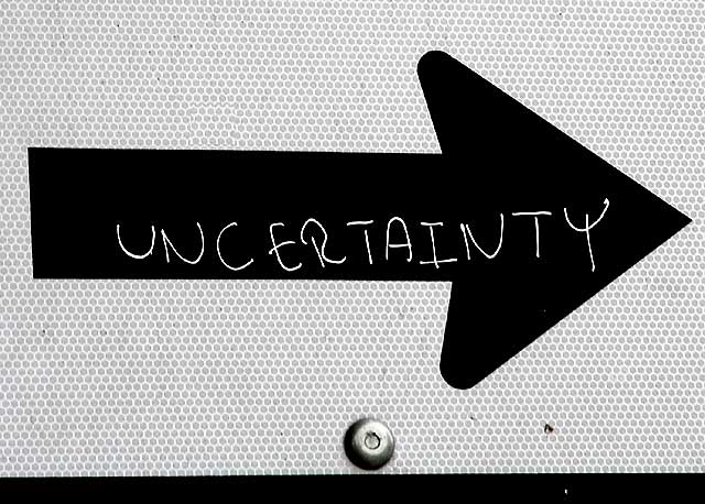 One Way Sign, with Uncertainty, Beverly Hills