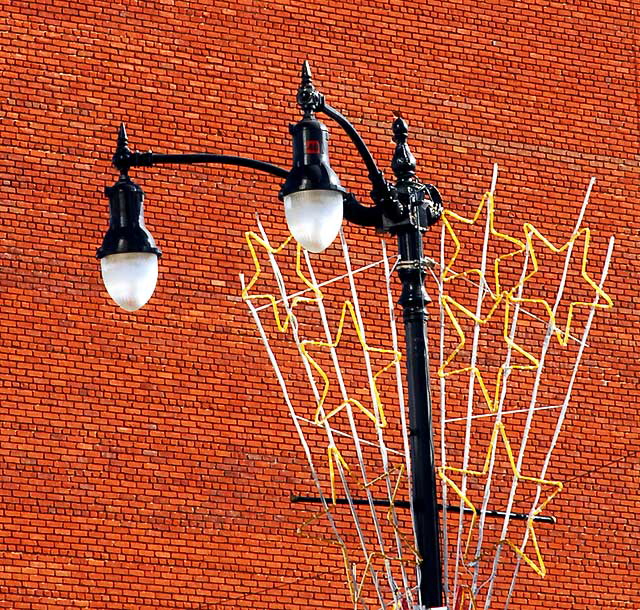 Christmas stars at the old Christie Hotel on Hollywood Boulevard