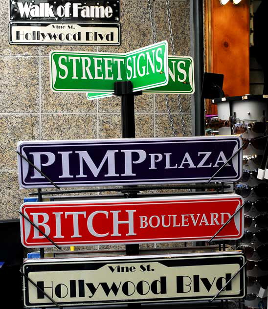 Souvenir Street Signs, Hollywood Boulevard