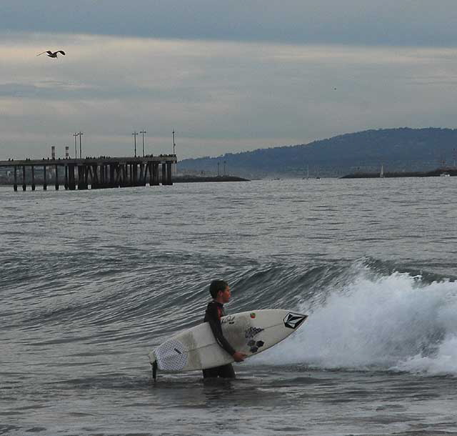 Surfer on a Dark Day, Venice Beach Surfer on a Dark Day, Venice Beach