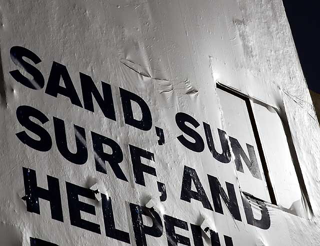 Sun, Sand, Surf - bank ad, Hollywood Boulevard