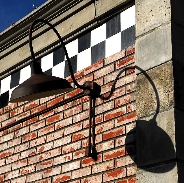 Brick Wall with Lamp - Santa Monica Boulevard at Wilcox