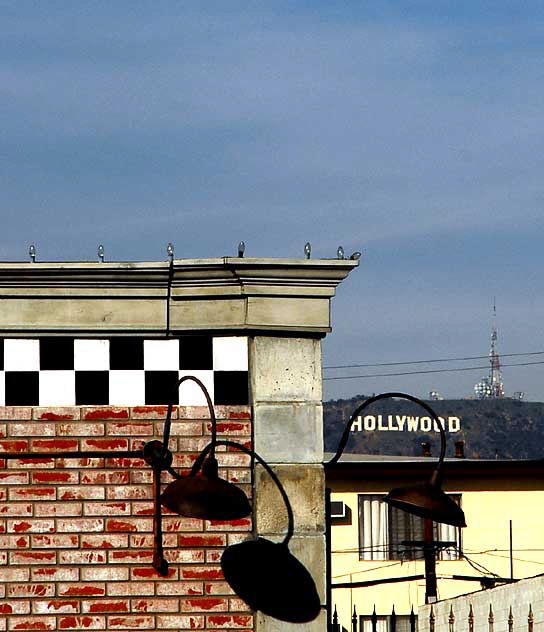 Brick Wall with Lamp - Santa Monica Boulevard at Wilcox