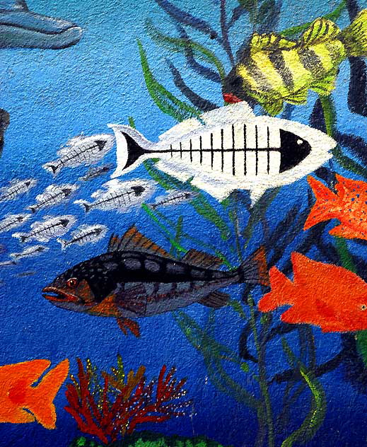 Mural at the aquarium at the Santa Monica Pier