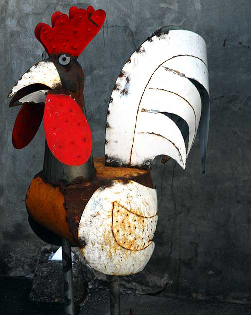 Rooster at Cora's Coffee Shop on Ocean Avenue, Santa Monica