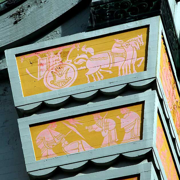 Painted detail, Grauman's Chinese Theater, Hollywood Boulevard