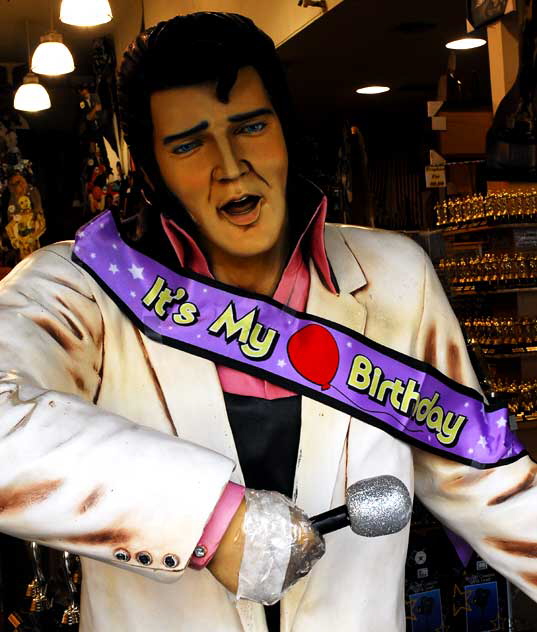 Fiberglass Elvis at Hollywood Souvenirs, southwest corner of Hollywood and Highland, Friday, January 8, 2010