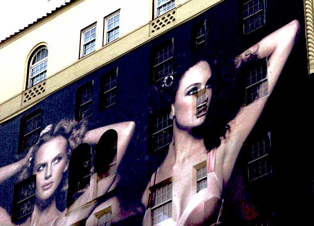 Supergraphic on the east wall of the Hollywood Roosevelt Hotel