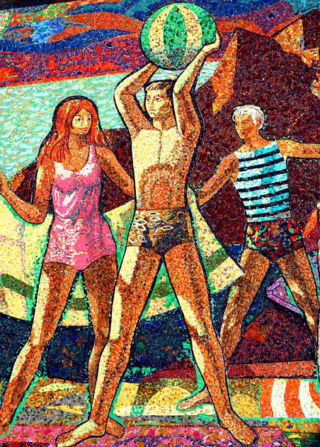 Millard Sheets mosaic mural at the former Home Savings of America building at 2600 Wilshire Boulevard in Santa Monica Millard Sheets mosaic mural at the former Home Savings of America building at 2600 Wilshire Boulevard in Santa Monica