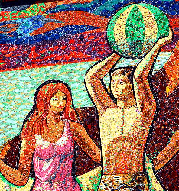 Millard Sheets mosaic mural at the former Home Savings of America building at 2600 Wilshire Boulevard in Santa Monica Millard Sheets mosaic mural at the former Home Savings of America building at 2600 Wilshire Boulevard in Santa Monica