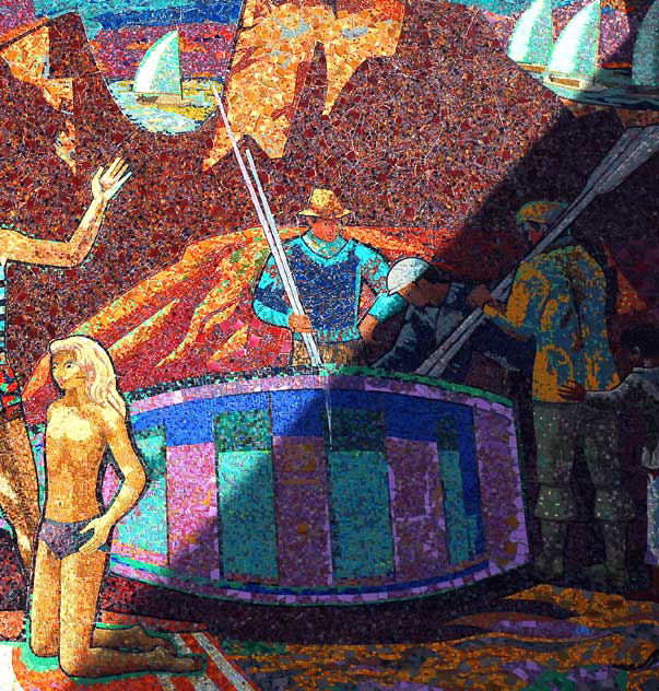 Millard Sheets mosaic mural at the former Home Savings of America building at 2600 Wilshire Boulevard in Santa Monica Millard Sheets mosaic mural at the former Home Savings of America building at 2600 Wilshire Boulevard in Santa Monica