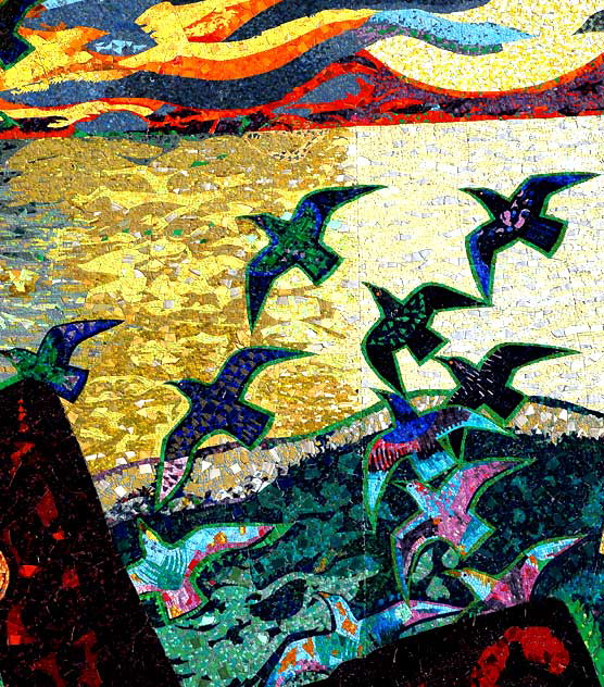 Millard Sheets mosaic mural at the former Home Savings of America building at 2600 Wilshire Boulevard in Santa Monica Millard Sheets mosaic mural at the former Home Savings of America building at 2600 Wilshire Boulevard in Santa Monica