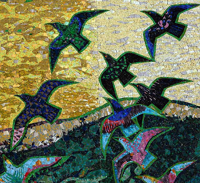 Millard Sheets mosaic mural at the former Home Savings of America building at 2600 Wilshire Boulevard in Santa Monica Millard Sheets mosaic mural at the former Home Savings of America building at 2600 Wilshire Boulevard in Santa Monica