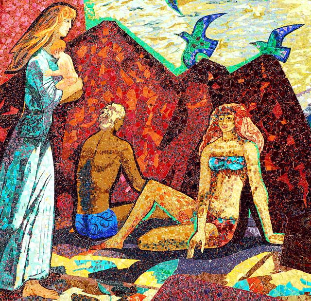Millard Sheets mosaic mural at the former Home Savings of America building at 2600 Wilshire Boulevard in Santa Monica Millard Sheets mosaic mural at the former Home Savings of America building at 2600 Wilshire Boulevard in Santa Monica