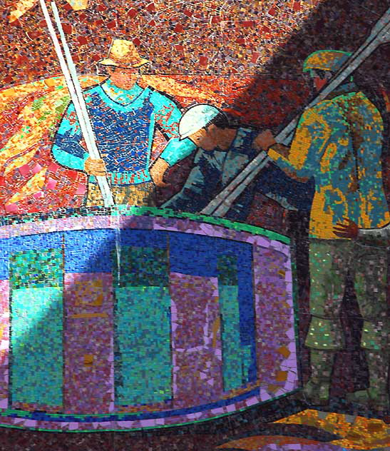 Millard Sheets mosaic mural at the former Home Savings of America building at 2600 Wilshire Boulevard in Santa Monica Millard Sheets mosaic mural at the former Home Savings of America building at 2600 Wilshire Boulevard in Santa Monica