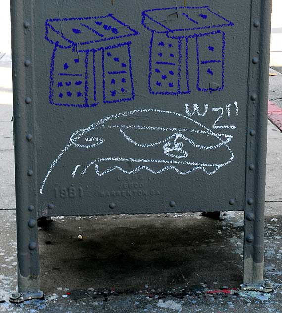 Shark, Utility Box, Fairfax at Rosewood in the Fairfax District, Los Angeles