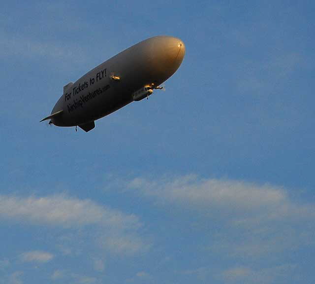 Airship Ventures Zeppelin NT over Hollywood, Saturday, January 16, 2010