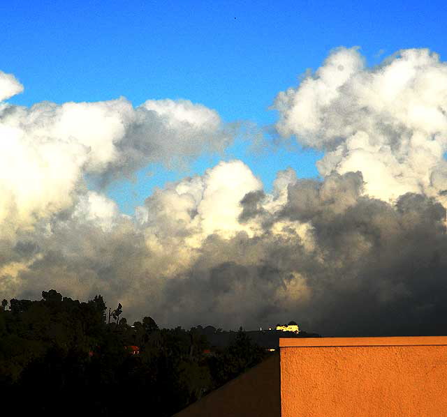 Clouds over Hollywood, late afternoon, between storms, Monday, January 18, 2010