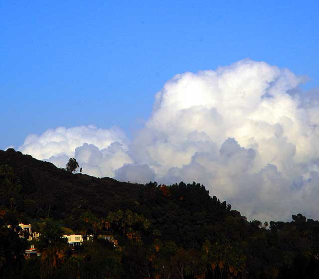 Clouds over Hollywood, late afternoon, between storms, Monday, January 18, 2010