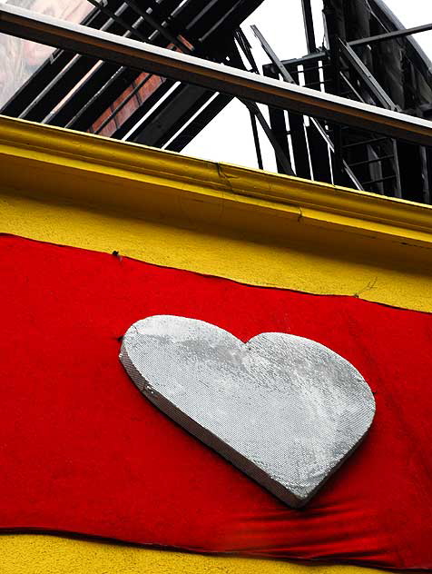 Silver Heart on Stucco Wall, Sunset Strip