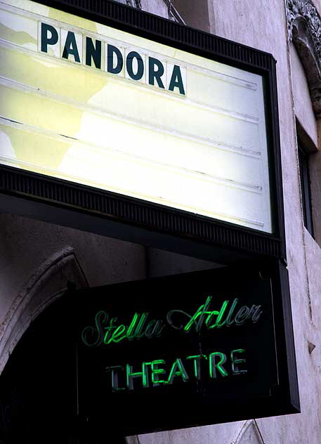 Marquee at the Stella Adler Theater, Hollywood Boulevard - Pandora 