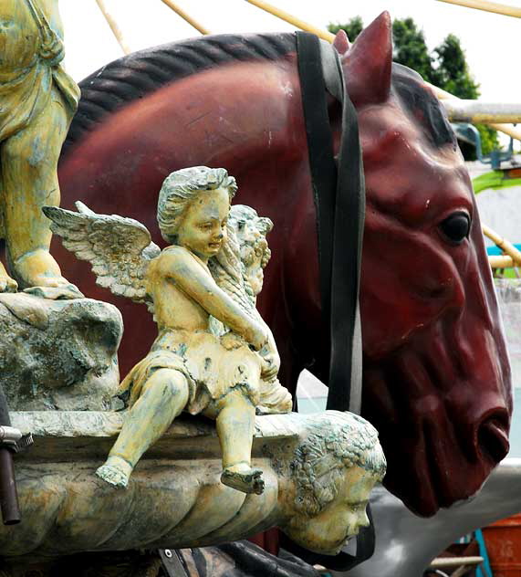 Cherub fountain, Nick Metropolis, props and antiques, La Brea and First, south of Hollywood