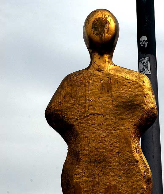 Gold torso at Nick Metropolis, props and antiques, La Brea and First, south of Hollywood