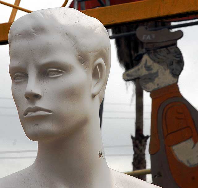 White mannequin at Nick Metropolis, props and antiques, La Brea and First, south of Hollywood