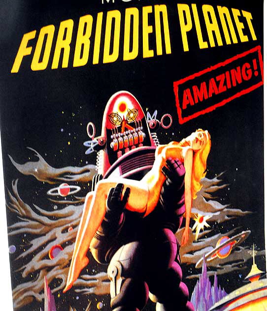 Forbidden Planet poster, window of Larry Edmunds, Hollywood Boulevard