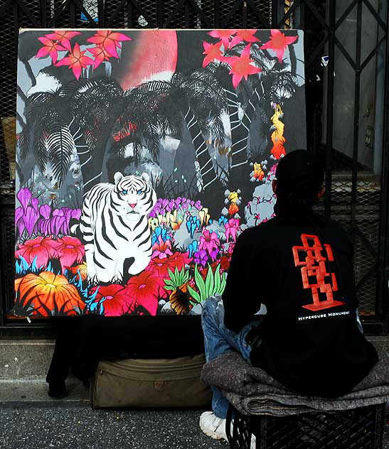 Street artist, Hollywood Boulevard