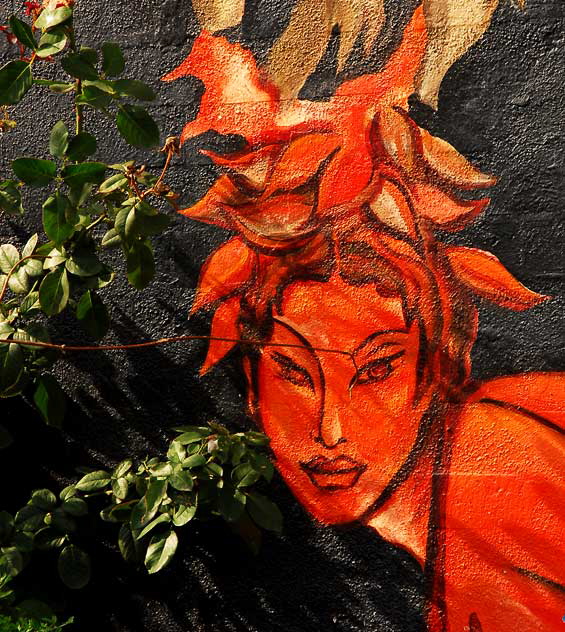 "Eve" mural at coffee shop, Sunset and Hyperion, Sunset Junction (Silverlake)