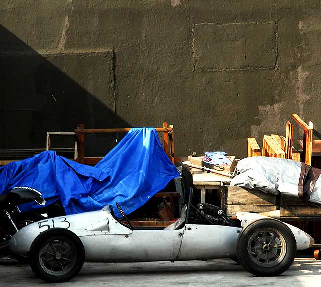 Racecar in a hidden courtyard, Sunset Junction (Silverlake)